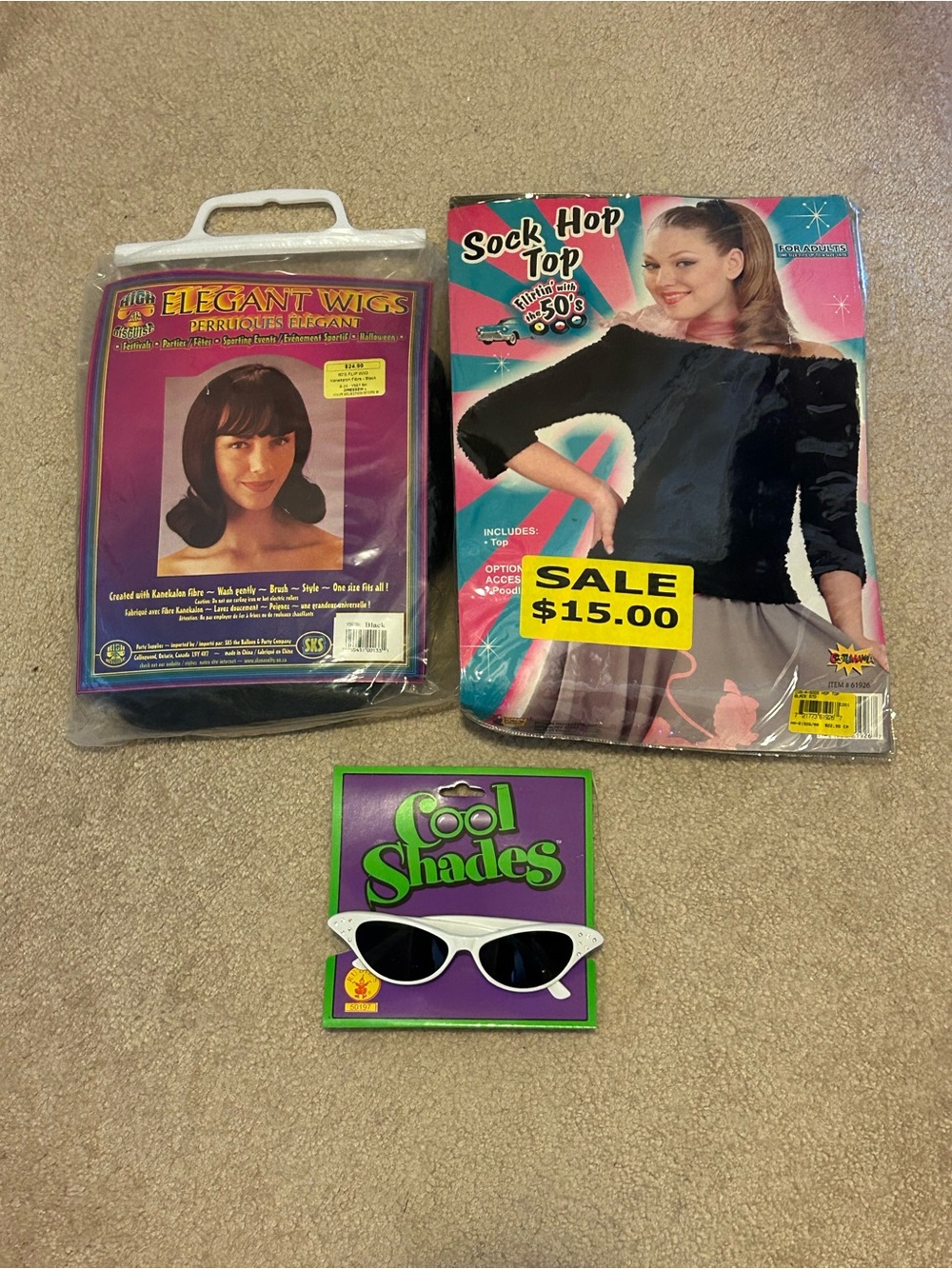 Sock Hop Top Kids/teens Costume - Black (Unbranded) Grease theme